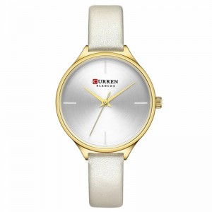 Curren Leather White Γυναικείο Ρολόι 