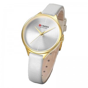 Curren Leather White Γυναικείο Ρολόι 