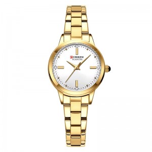 Curren Gold White Γυναικείο Ρολόι 
