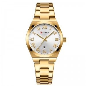 Curren Gold White Γυναικείο Ρολόι 