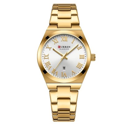 Curren Gold White Γυναικείο Ρολόι 
