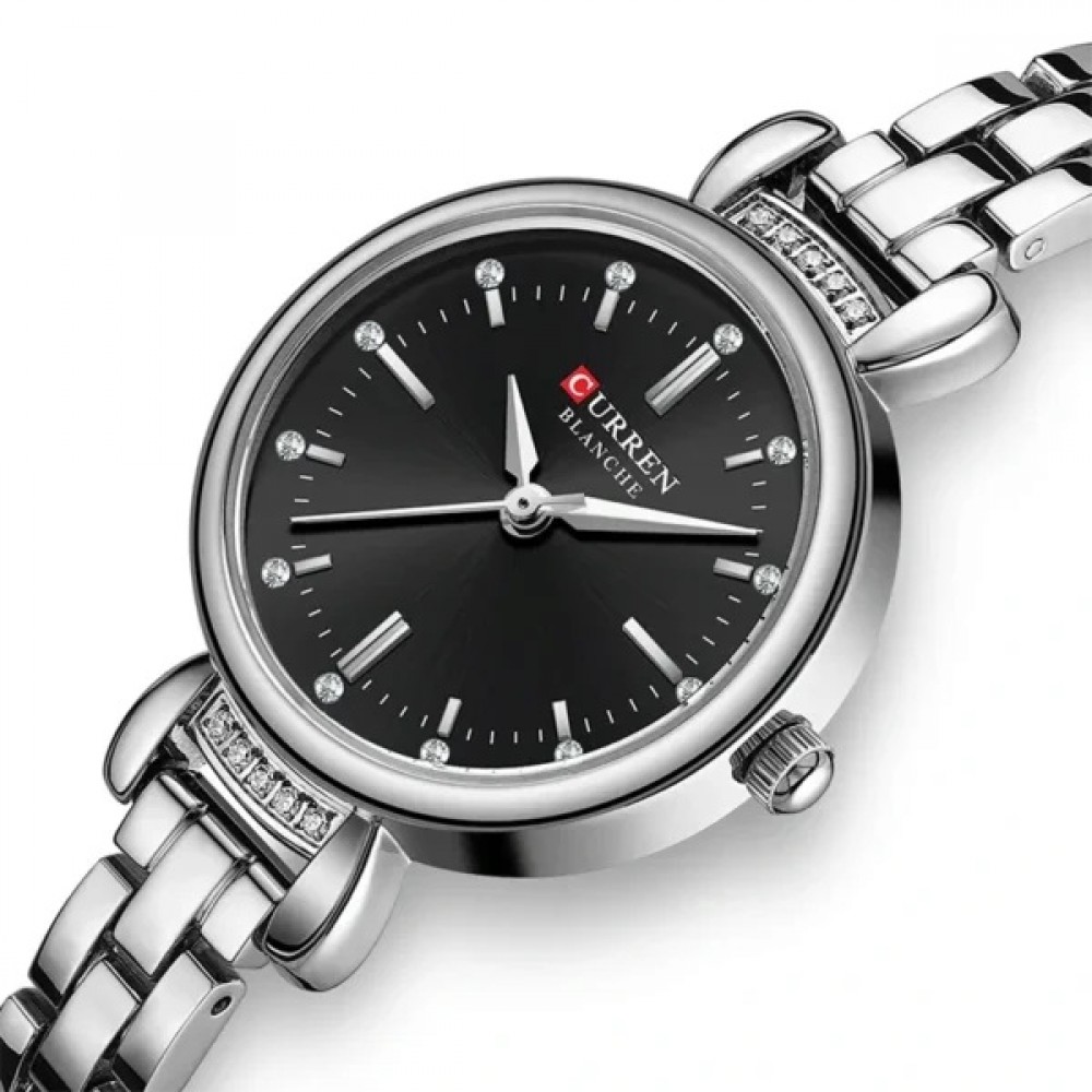 Curren Silver Black Γυναικείο Ρολόι 