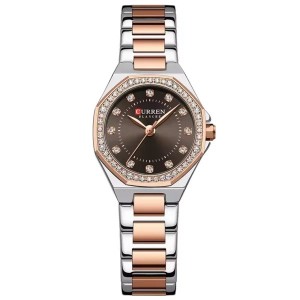 Curren Silver Rose Gold Γυναικείο Ρολόι 