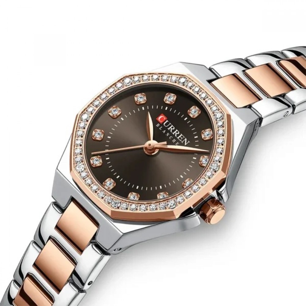 Curren Silver Rose Gold Γυναικείο Ρολόι 