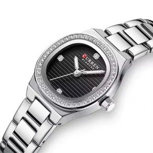 Curren  ασήμι μάυρο Γυναικείο Ρολόι 