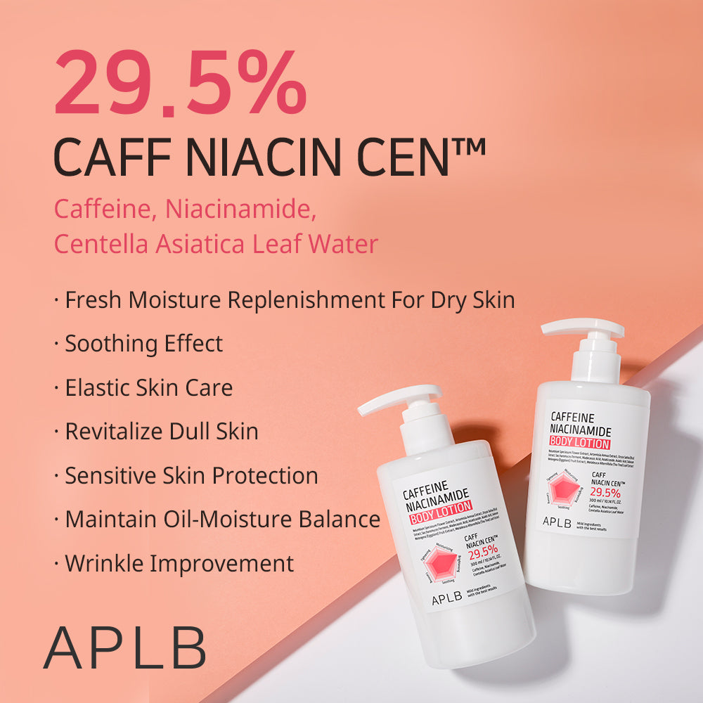 APLB Caffeine & Niacinamide Body Lotion – Ενυδατική για Τόνωση & Εξομάλυνση Σώματος