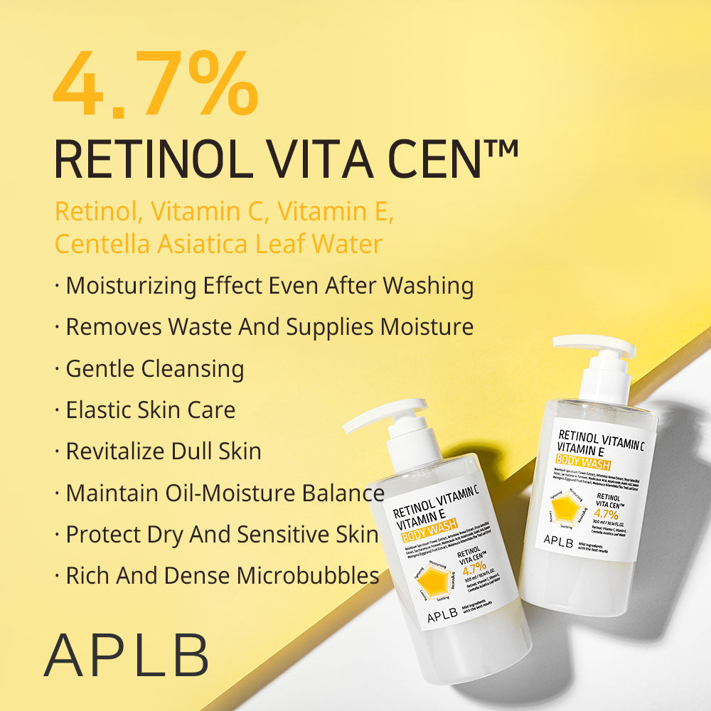 APLB Retinol Vitamin C Vitamin E Body Wash - Καθαρισμός & Αναζωογόνηση Σώματος