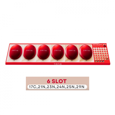 TIRTIR 6pcs Red Cushions Tester Display (13C,17C,17N,21N,23N,24N) - Επιτραπέζιο σταντ με 6 προϊόντα