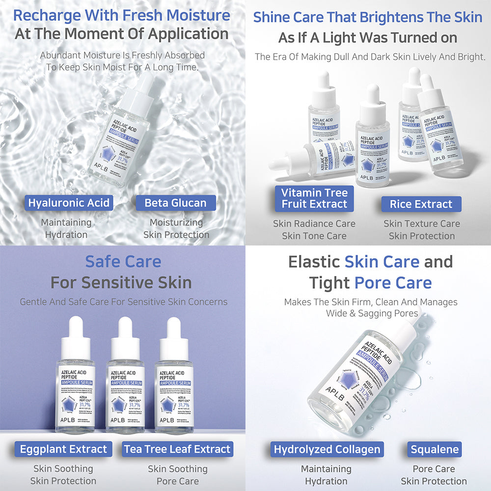 APLB Azelaic Acid Peptide Ampoule Serum – Ορός για Ομοιόμορφο Τόνο & Ελαστικότητα
