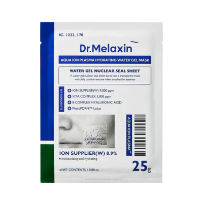 Dr. Melaxin Aqua Ion Plasma Hydrating Water Gel Mask - Ενυδατική μάσκα προσώπου για άμεση αναζωογόνηση και λάμψη