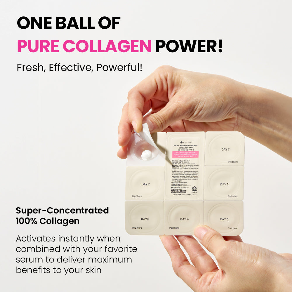K-SECRET SEOUL 1988 Boosting Ball : Collagen 100% - 100% Υδρολυμένο Κολλαγόνο για Σφριγηλή και Ενυδατωμένη Επιδερμίδα