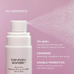 Haruharu Wonder Black Rice Probiotics Barrier NAD+ Serum Mist - Mist Προσώπου για Ενίσχυση Δερματικού Φραγμού & Λάμψη