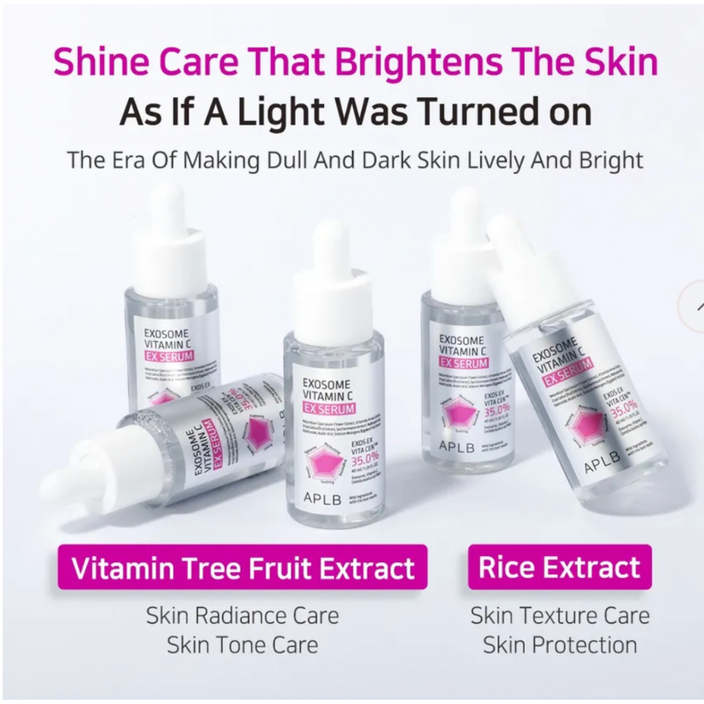 APLB Exosome Vitamin C EX Serum - Ορός Λάμψης & Ομοιόμορφου Τόνου με Εξοσώματα & Βιταμίνη C