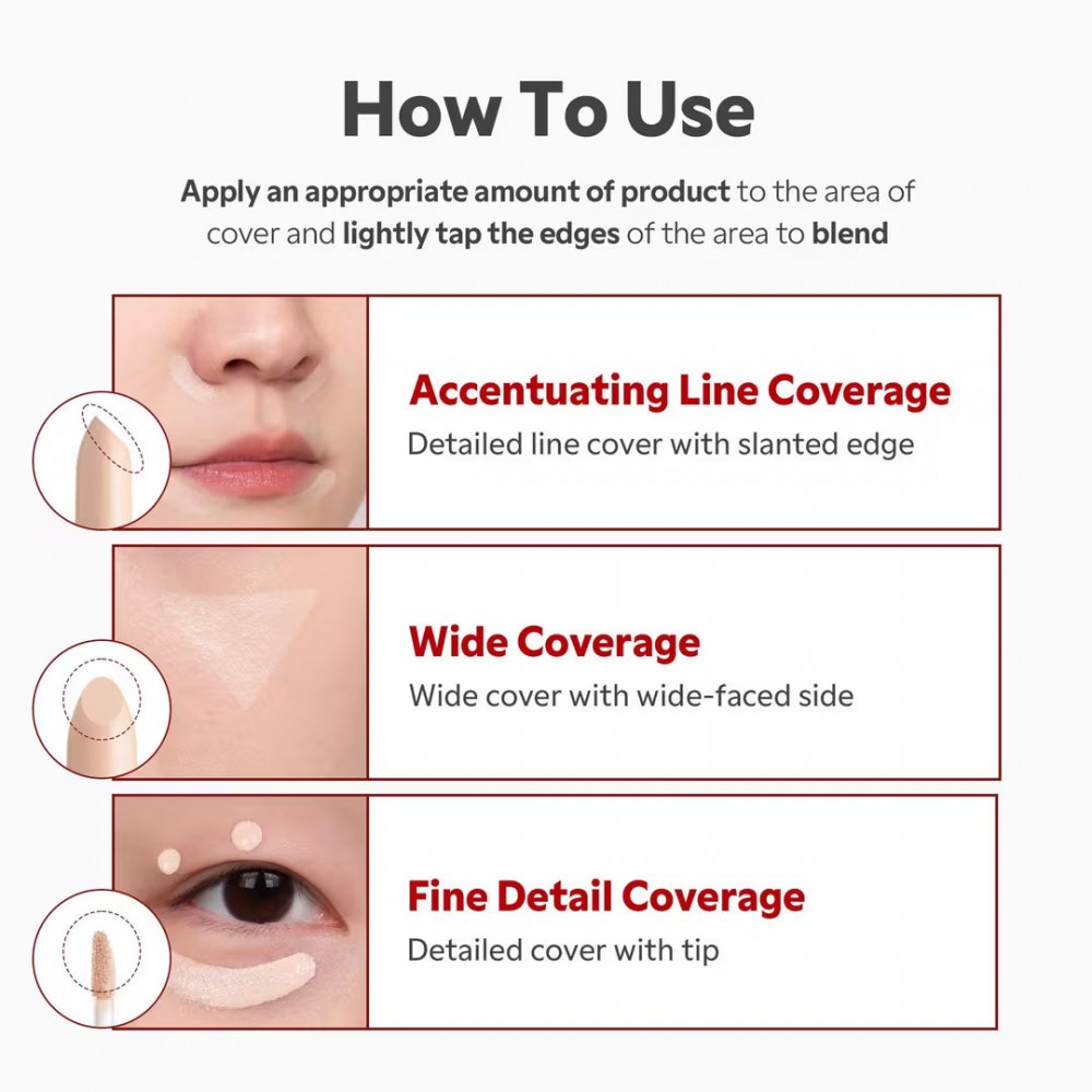 TIRTIR Glide & Hide Blurring Concealer #4N - Διπλής Χρήσης Concealer για Απόλυτη Κάλυψη & Φυσικό Φινίρισμα