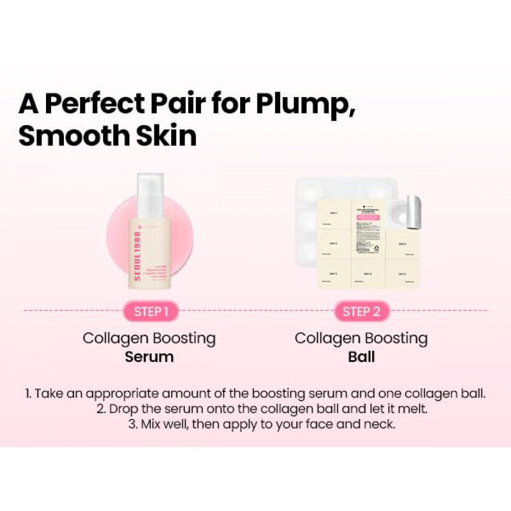 K-SECRET SEOUL 1988 Boosting Serum : Collagen Complex 7 + Red Ginseng - Σερουμ Σφριγηλότητας με Κολλαγόνο & Κόκκινο Ginseng