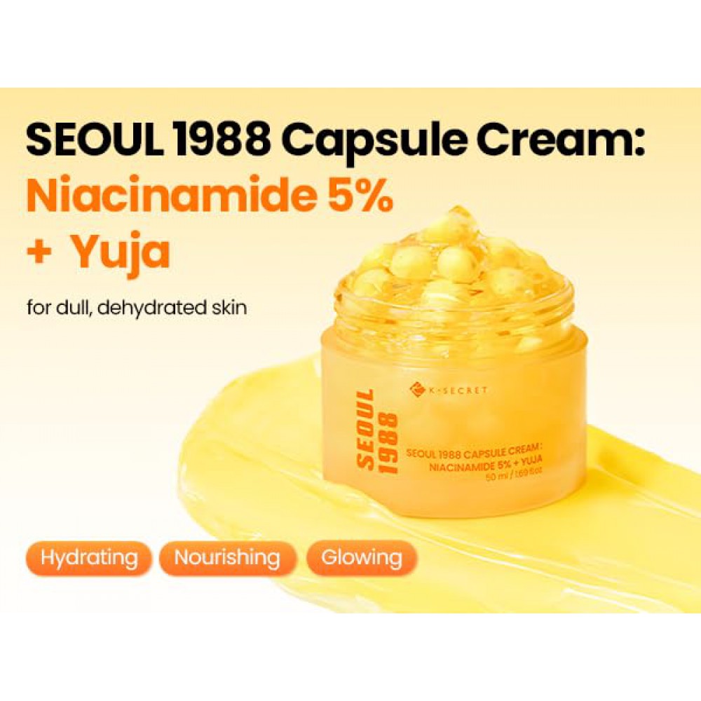 K-SECRET SEOUL 1988 Capsule Cream : Niacinamide 5% + Yuja - Κρέμα Ενυδάτωσης και Λάμψης