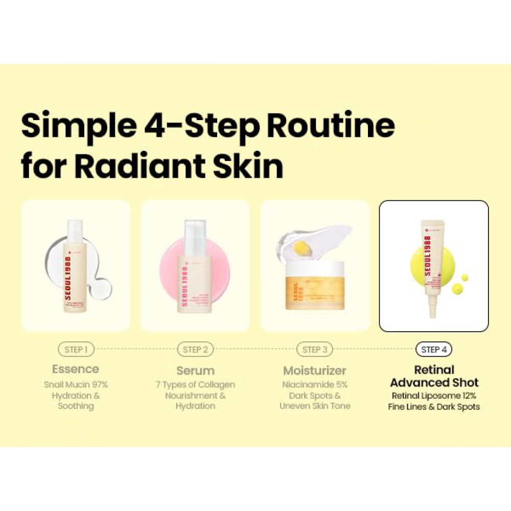 K-SECRET SEOUL 1988 Advanced Shot : Retinal Liposome 12% + Black Rice - Ισχυρός Αντιγηραντικός Ορός Ρετινάλης