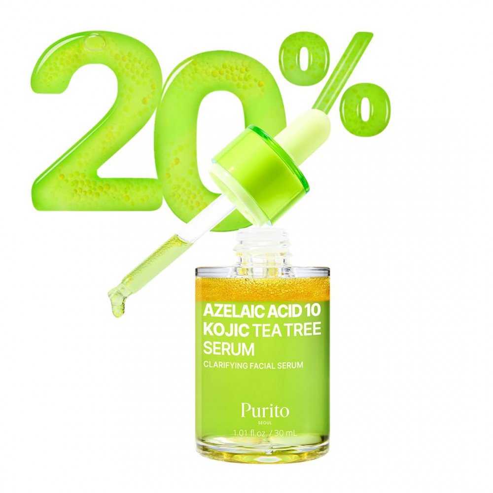PURITO Azelaic Acid 10 Kojic Tea Tree Serum - Καθαρισμός Ακμής & Σημαδιών
