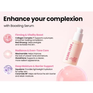 K-SECRET SEOUL 1988 Boosting Serum : Collagen Complex 7 + Red Ginseng - Σερουμ Σφριγηλότητας με Κολλαγόνο & Κόκκινο Ginseng