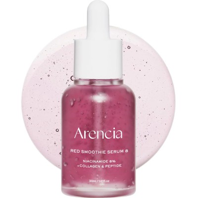 Arencia Fresh Red Smoothie Serum 8 - Ορός Λάμψης & Αντιγήρανσης με Νιασιναμίδη, Ροδέλαιο, Κολλαγόνο & 5 Πεπτίδια