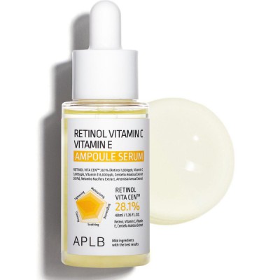 APLB Retinol Vitamin C Vitamin E Ampoule Serum - Ορός Αναγέννησης & Αντιγήρανσης με Ρετινόλη, Βιταμίνες C & E