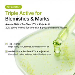 PURITO Azelaic Acid 10 Kojic Tea Tree Serum - Καθαρισμός Ακμής & Σημαδιών