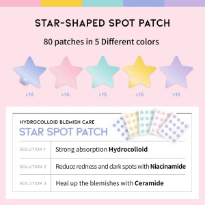 OOTD Star Spot Patch - Επιθέματα με Νιασιναμίδη & Ceramide για γρήγορη θεραπεία σπυριών