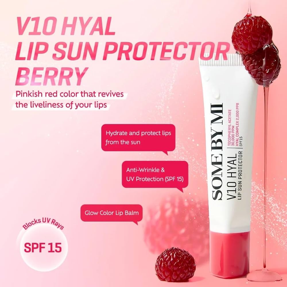 SOME BY MI V10 HYAL Lip Sunprotection SPF15 Berry- Ενυδατικό αντηλιακό χειλιών