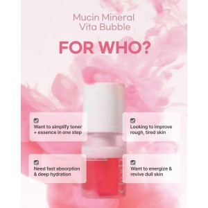 ClearDea Mucin Mineral Vita Bubble First Essence - Αναζωογονητική Essence με Mucin & Κολλαγόνο