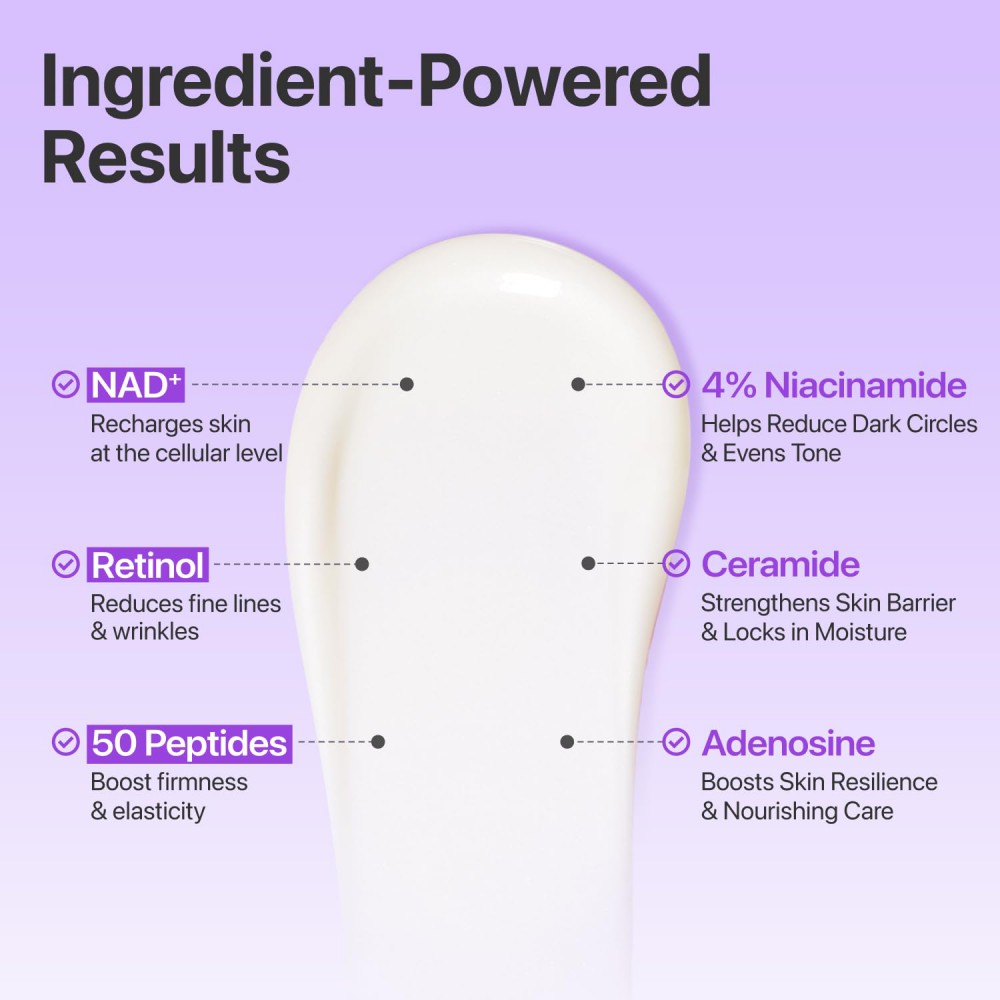 numbuzin No.9 NAD Retinol Volumetox Eye Cream - Συσφιγκτική Κρέμα Ματιών με NAD+ & Ρετινόλη για Λεία, Ξεκούραστη Όψη