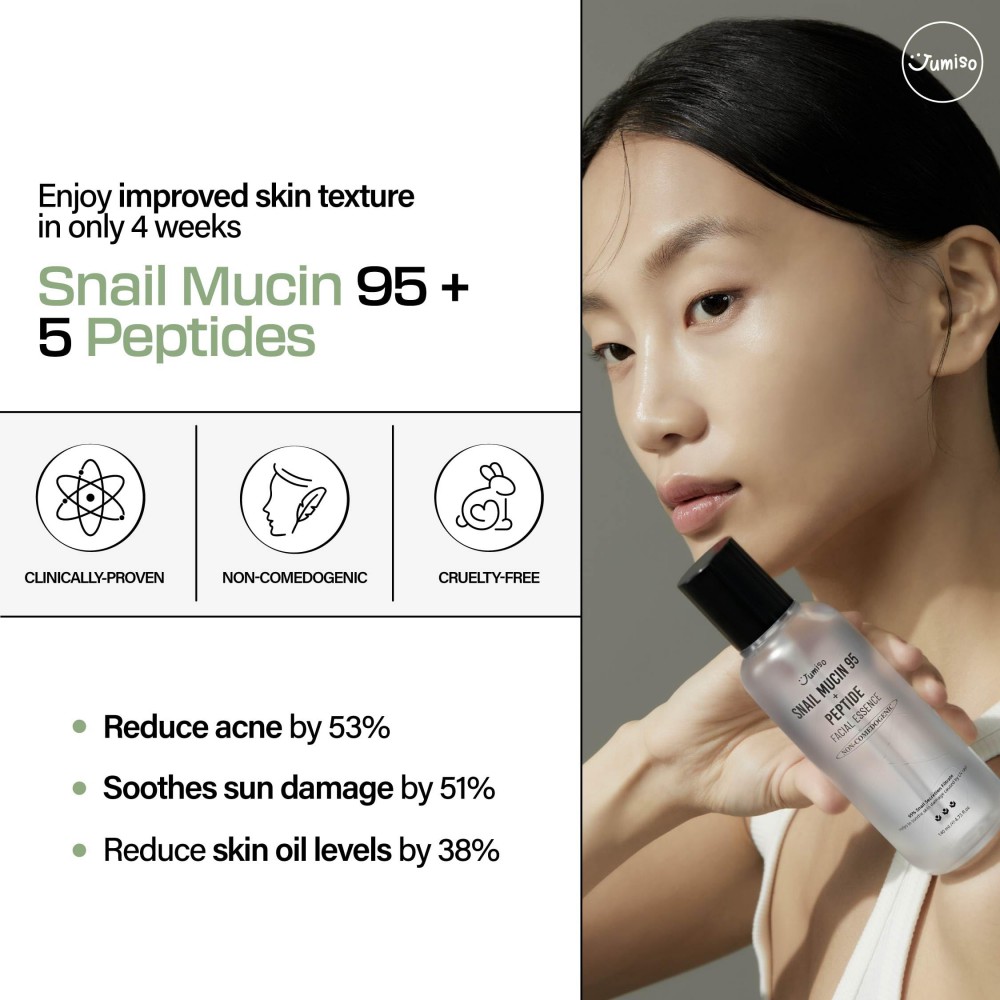 Jumiso Snail Mucin 95 + Peptide Facial Essence - Αναζωογονητικό τονωτικό με βλεννίνη σαλιγκαριού