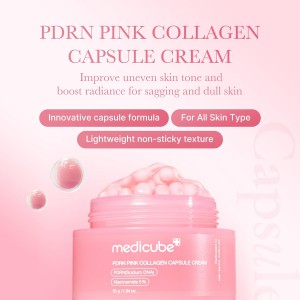 Medicube PDRN Pink Collagen Capsule Cream - Κρέμα με Κάψουλες PDRN & Κολλαγόνου για Λάμψη & Ομοιόμορφο Τόνο