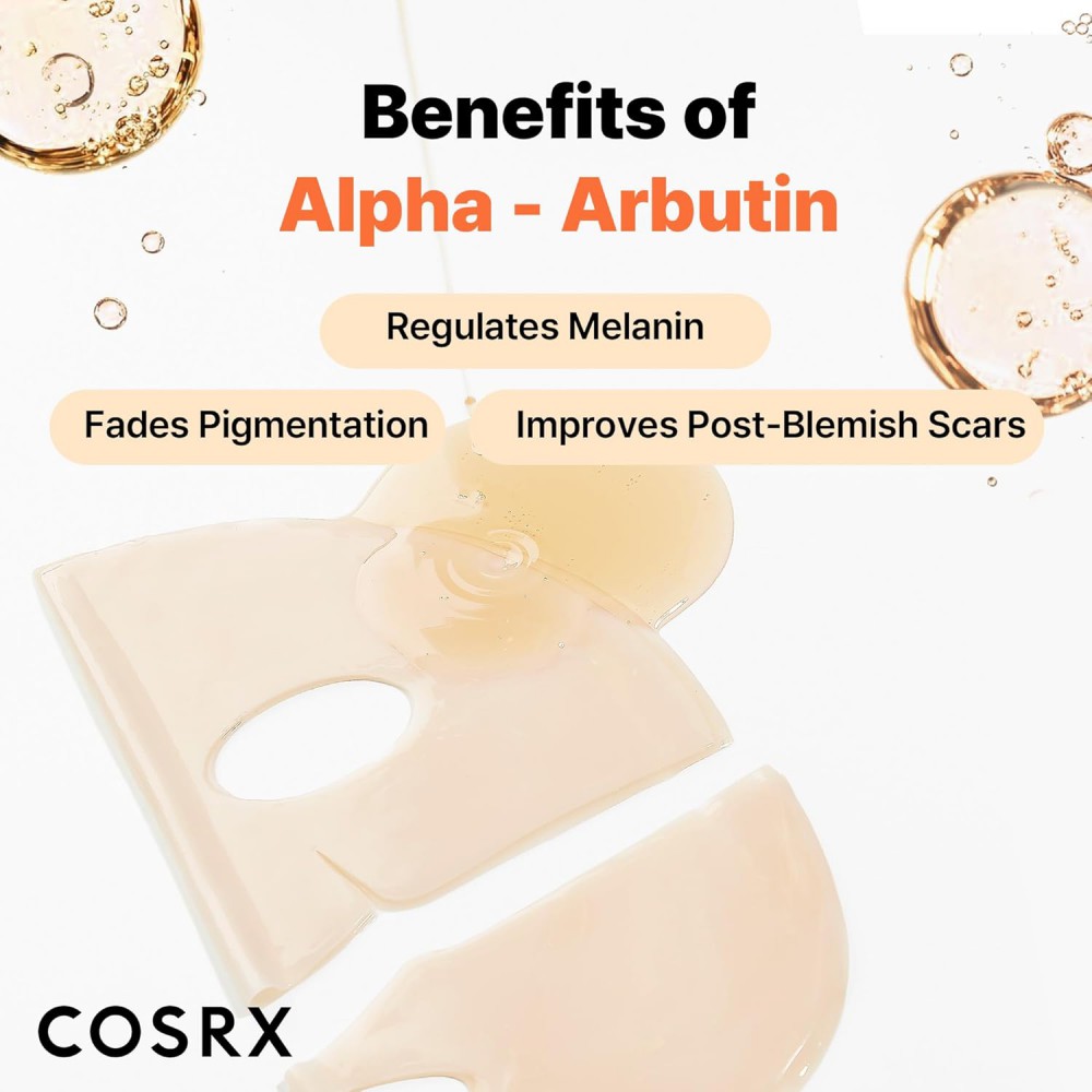 COSRX The Alpha-Arbutin Discoloration Care Hydrogel Mask - Μάσκα Λάμψης & Διόρθωσης Δυσχρωμιών