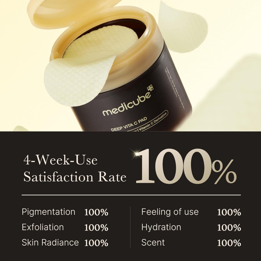 Medicube Deep Vita C Pad - Pads βιταμίνης C για λάμψη, ομοιόμορφο τόνο και μείωση δυσχρωμιών