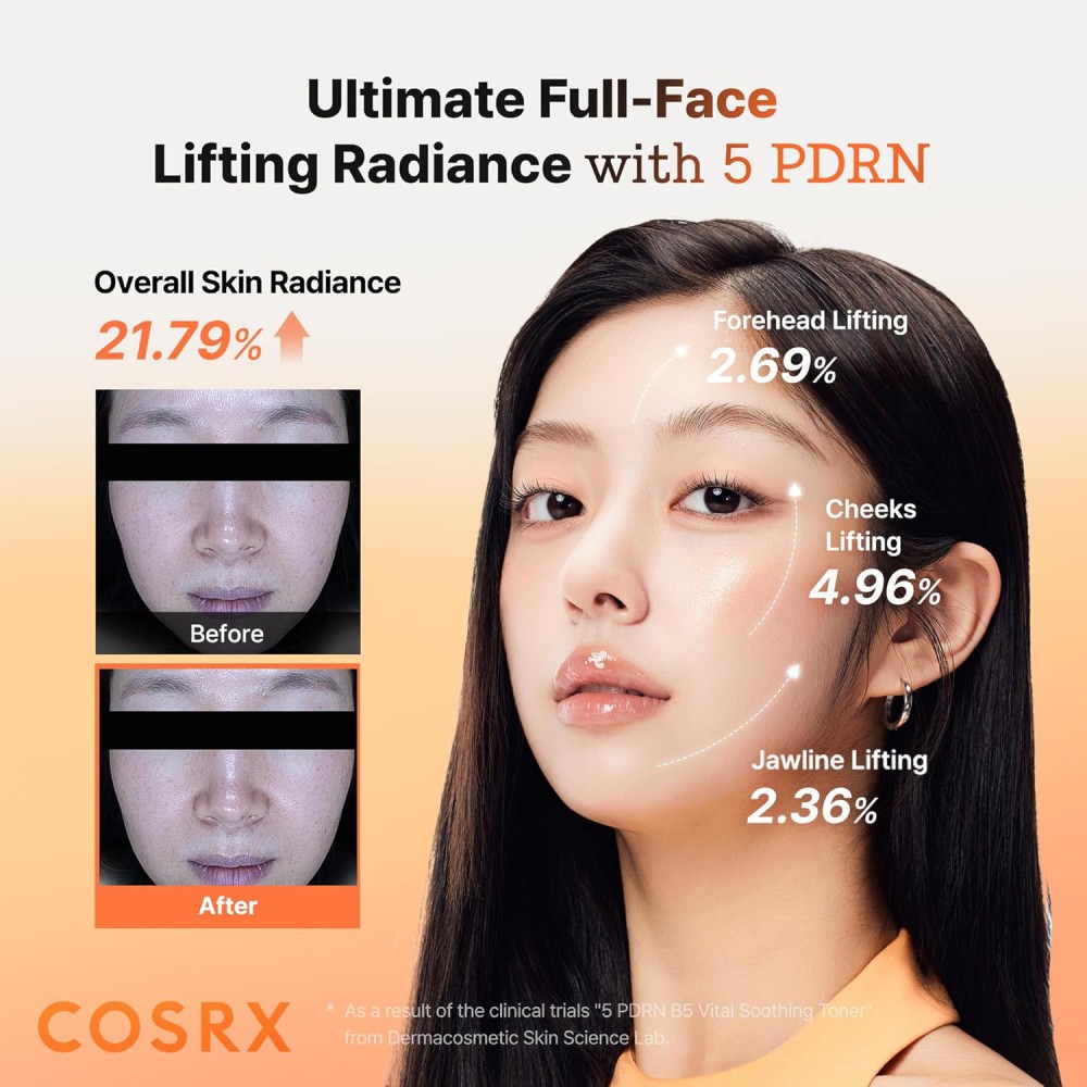 COSRX 5 PDRN B5 Vital Soothing Toner - Αναζωογονητικό Toner για Λάμψη, Σύσφιξη & Καταπράυνση