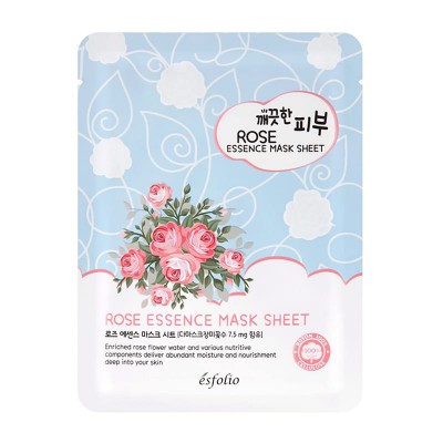 Esfolio Pure Skin Rose Essence Mask Sheet - Μάσκα αναζωογόνησης