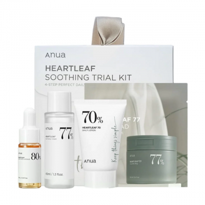 Anua Heartleaf Soothing Trial Kit - Σετ με 4 δημοφιλή προιόντα σε mini συσκευασίες