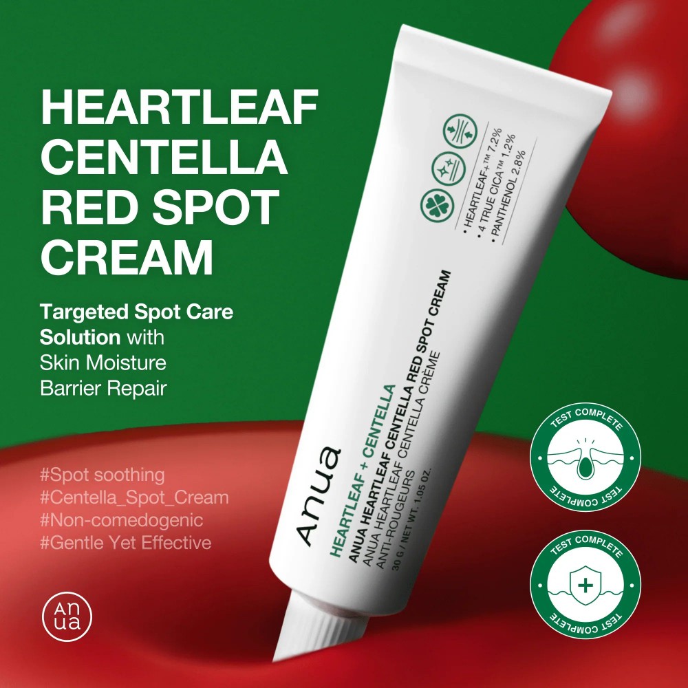 Anua Heartleaf Centella Red Spot Cream - Στοχευμένη Φροντίδα & Καθημερινή Ενυδάτωση