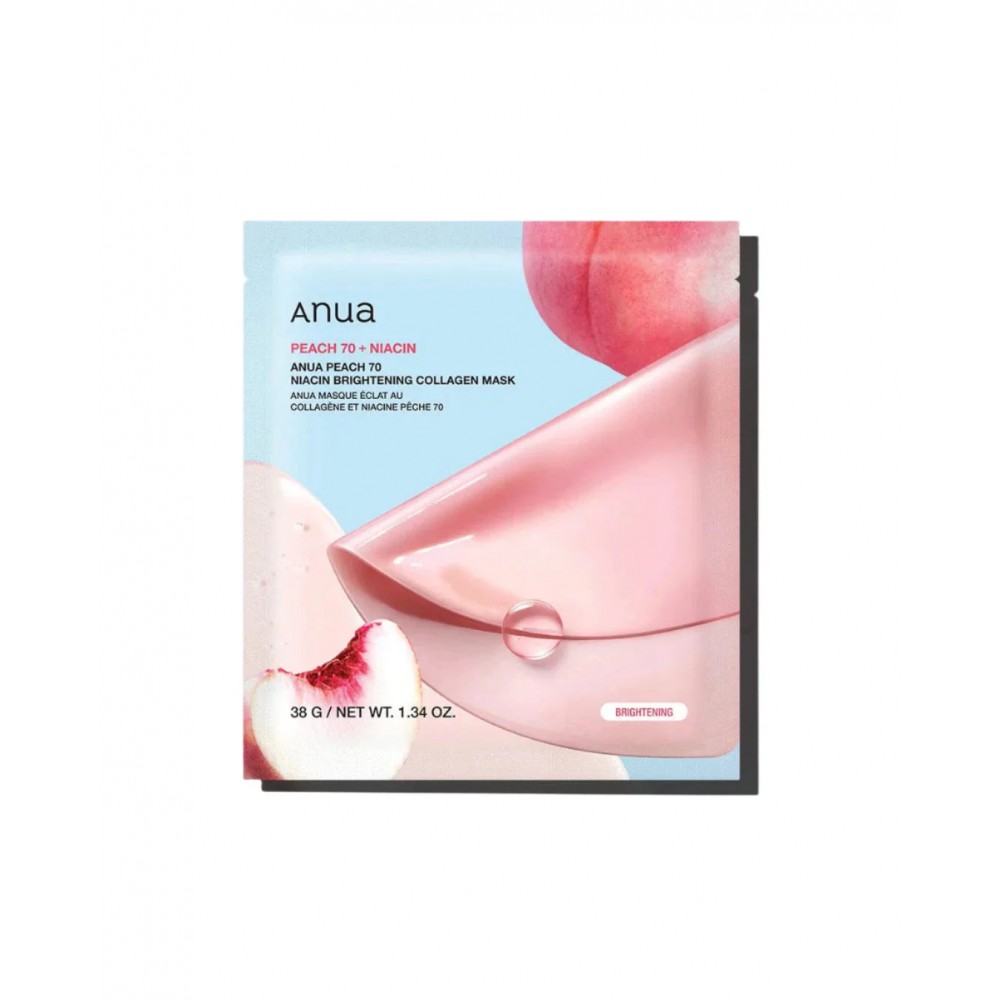 Anua Peach 70 Niacin Brightening Collagen Mask - Ολονύκτια μάσκα gel για σύσφιξη και λάμψη