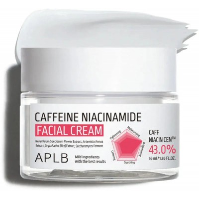 APLB Caffeine Niacinamide Facial Cream – Κρέμα Προσώπου για Ξεκούραστη & Λαμπερή Όψη