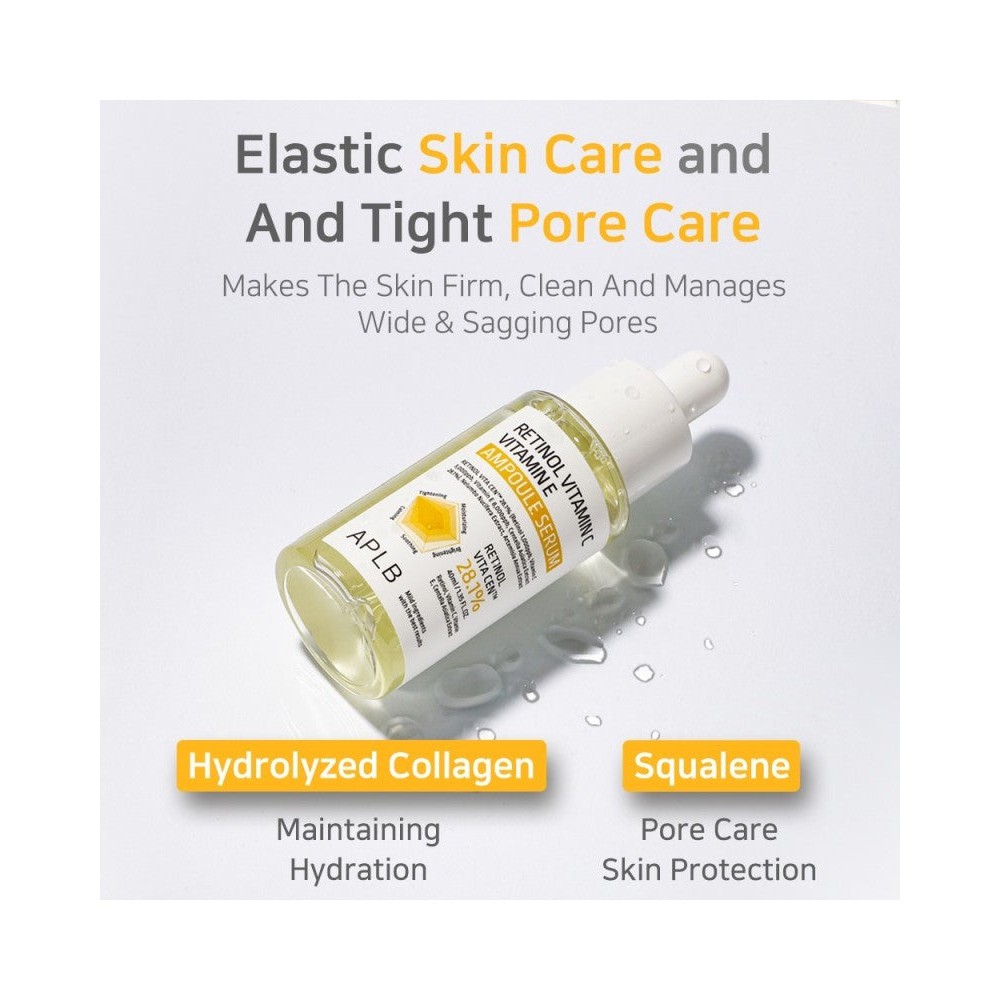 APLB Retinol Vitamin C Vitamin E Ampoule Serum - Ορός Αναγέννησης & Αντιγήρανσης με Ρετινόλη, Βιταμίνες C & E