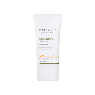 Mary&May CICA Soothing Sun Cream SPF50+ PA++++ - Αντιηλιακό με καταπραϋντικές ιδιότητες