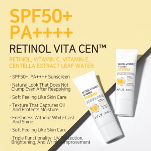 APLB Retinol Vitamin C Vitamin E Sunscreen SPF 50+ PA++++ - Αντηλιακή προστασία και αντιγήρανση σε ένα βήμα