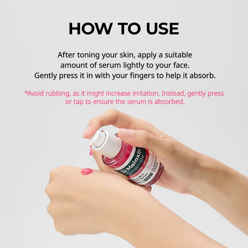 Dr. Melaxin Cemenrete Cyano Pink Spicule Serum - Ροζ Σερουμ Αναγέννησης με Βιταμίνη B12