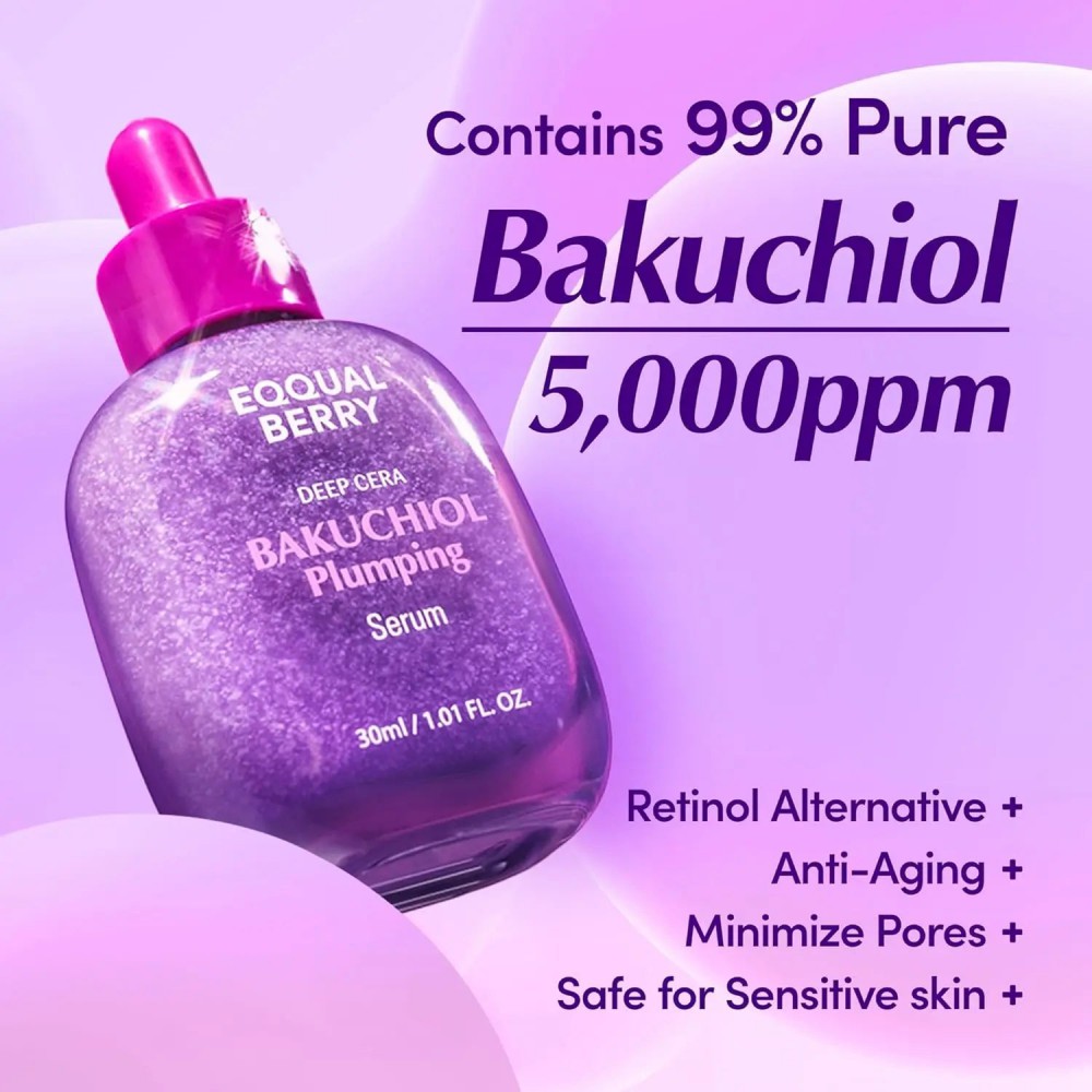 EQQUALBERRY Bakuchiol Plumping Serum – Αντιγηραντικός ορός με μπουκαχιόλη