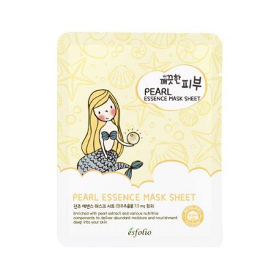 Esfolio Pure Skin Pearl Essence Mask Sheet - Μάσκα λάμψης και ανάπλασης