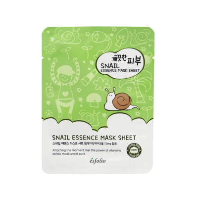 Esfolio Pure Skin Snail Essence Mask Sheet - Μάσκα ανάπλασης και ενυδάτωσης