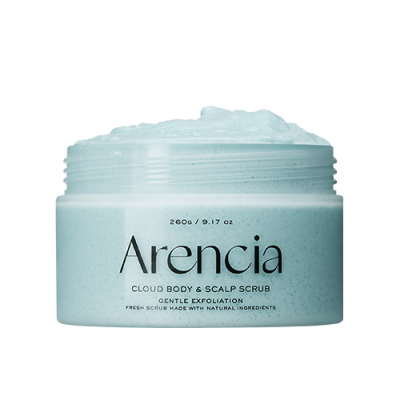 Arencia Fresh Cloud Body & Scalp Scrub French Mint & Lily - Απολεπιστικό Scrub Σώματος & Κεφαλιού - Μέντα & Κρίνο