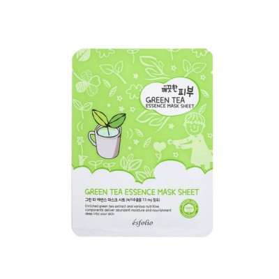 Esfolio Pure Skin Green Tea Essence Mask Sheet - Μάσκα για ελαστικότητα και λάμψη