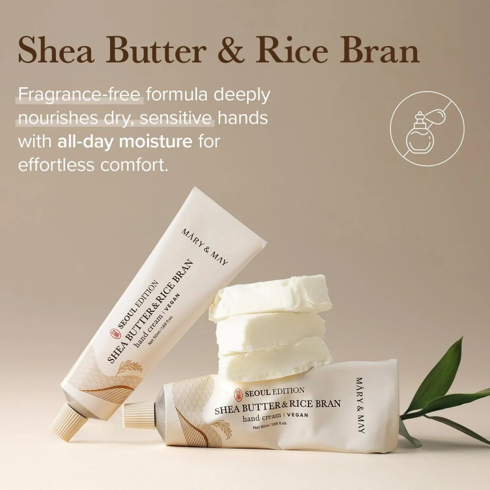 Mary&May Shea Butter & Rice Bran Hand Cream - Κρέμα για ξηρά και ταλαιπωρημένα χέρια